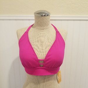 Fuscia  Pink Bikini Top Size Large
